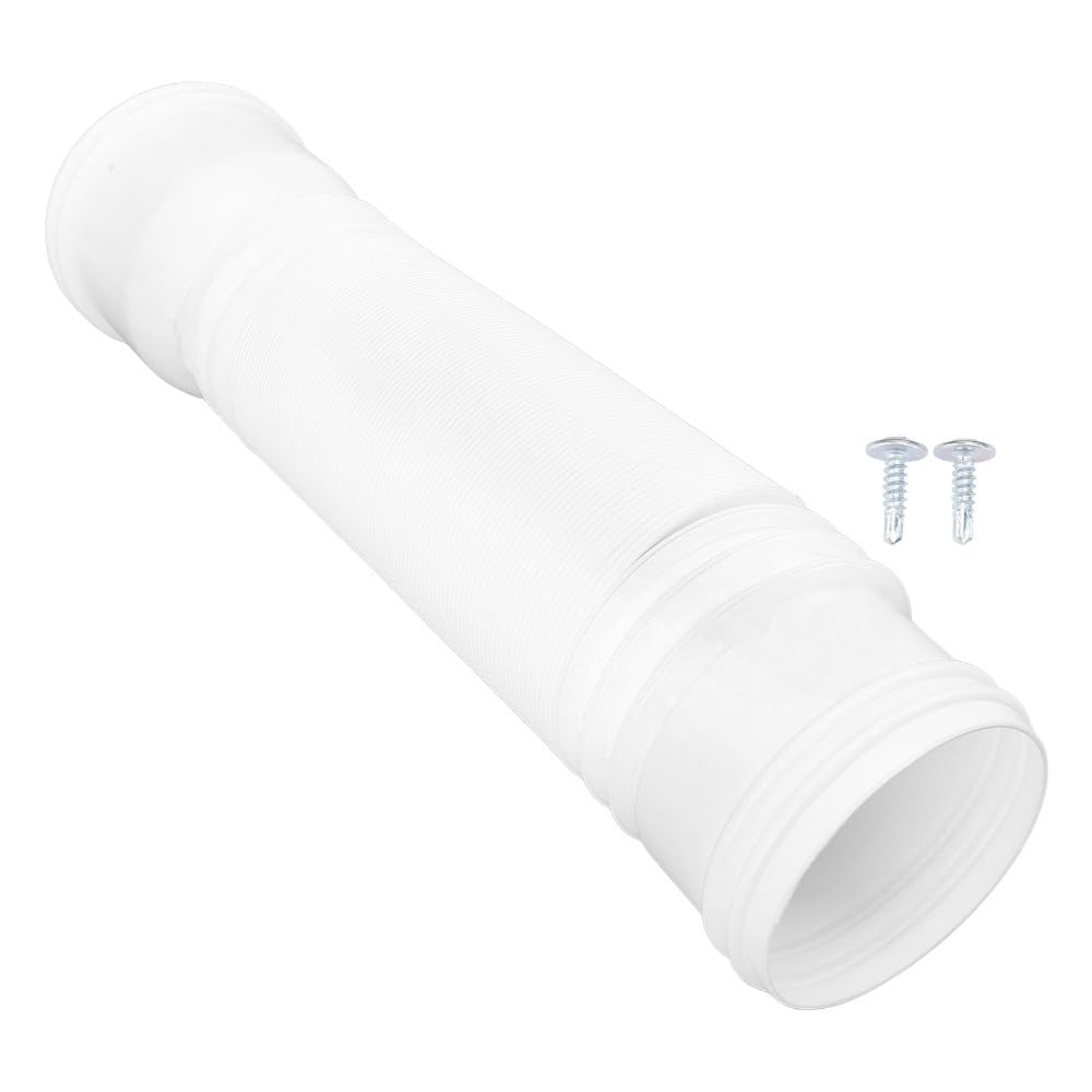 Tubo de drenaje extensible de polietileno, extensor de bajante ajustable grueso con diseño antisalpicaduras, conector de drenaje universal para villa al aire libre (blanco)