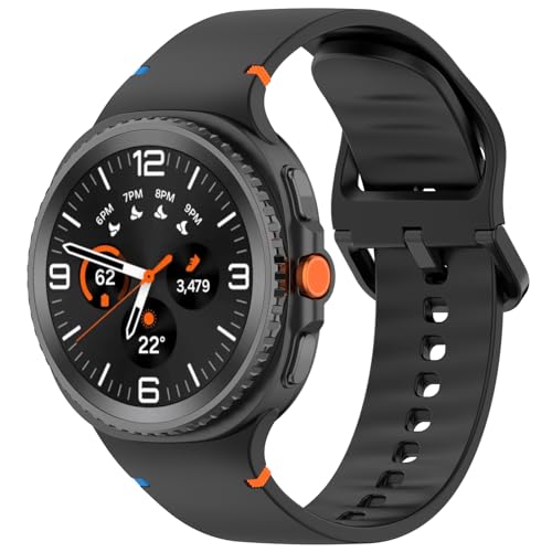 Bracelet Galaxy Watch 8 silicone doux anti-irritation grand poignet