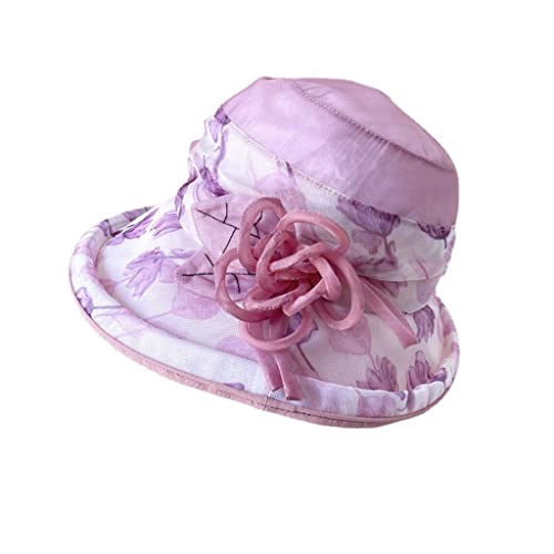 Silk Hat Summer Silk Fisherman Hat for Kids Three-Dimensional Flower Pot Hat with Contrast Color