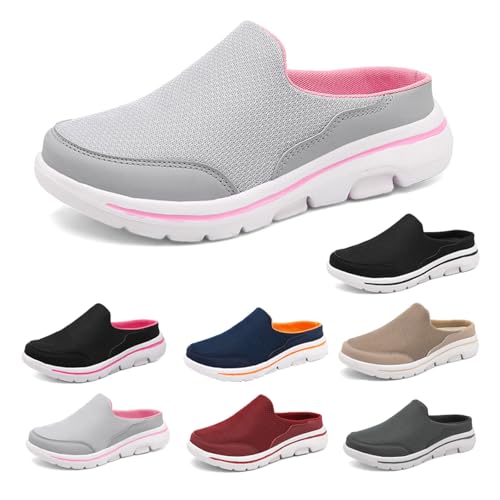 Slip On Mules & Clogs for Womens Mens Performance Light Open Back Shoes Comfort Walking Shoes Breathable Slippers Closed Toe Slides Lightweight Breathable Slippers