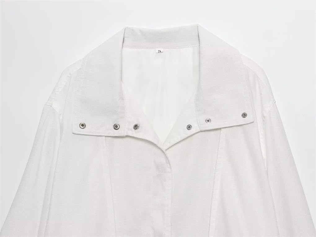 Women's Lapel Long-Sleeved Loose Retro Top