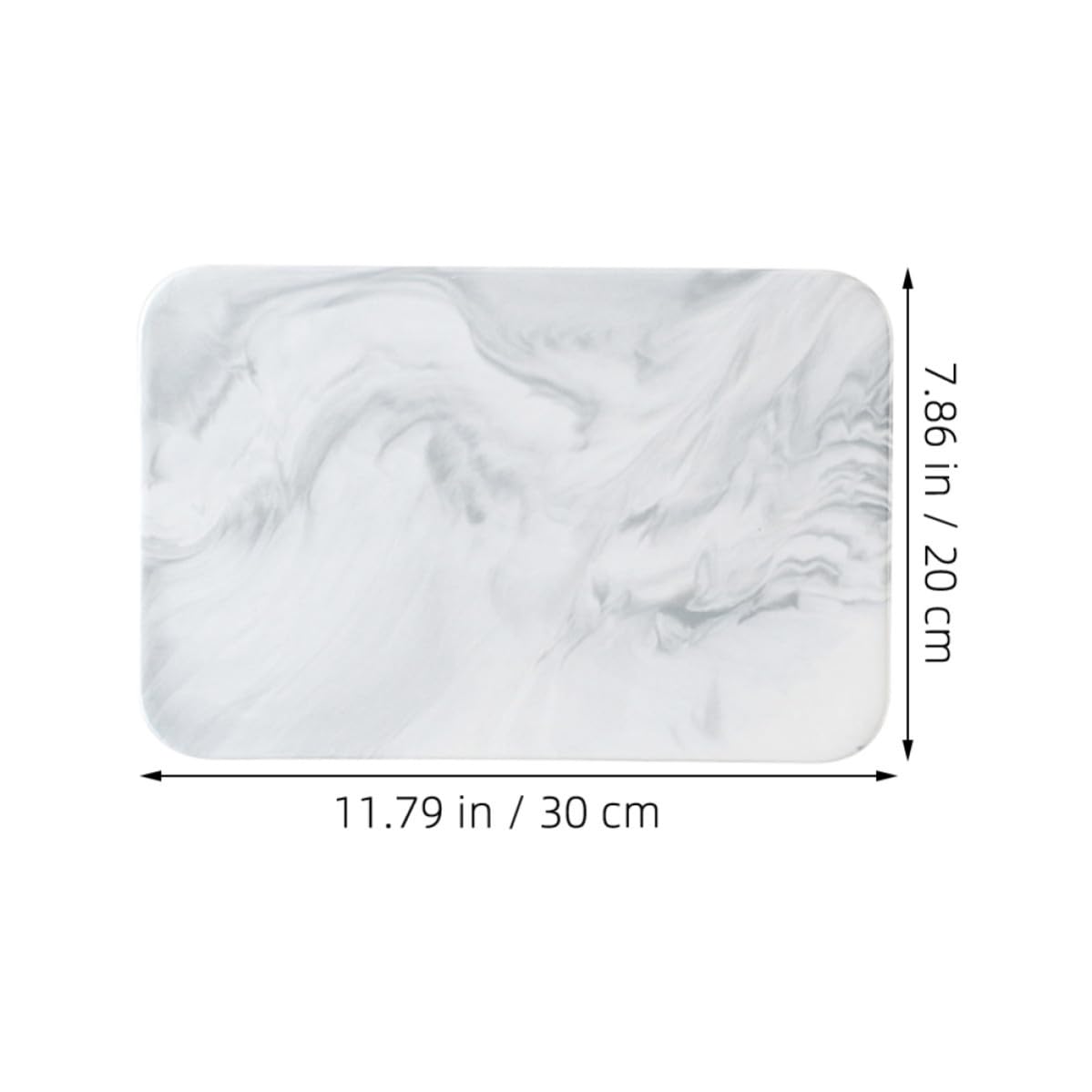 STOBAZA Plato para Tartas de Cerámica, Plato de Pastel Rectangular, Bandeja Rectangular, Diseño Marmolado, para Postres, Pasteles, Sushi y Pan, Cenas Familiares y Hoteles