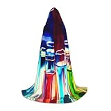 Zhuanyun Chemistry Test Tube print Hooded Cloak - Leading Knot Hood, Fit for Theme Parties, Vampire/Witch Costumes