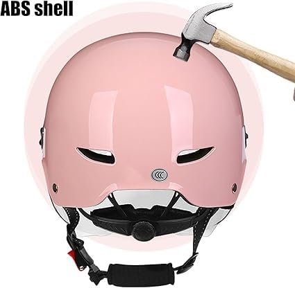 Casco da moto aperto per bambini, casco da scooter omologato ECE con visiera, casco da scooter per ragazzi e ragazze dai 3 ai 12 anni E,51-56CM