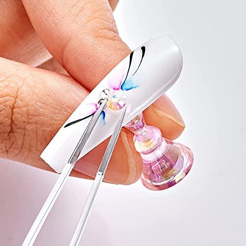 Makartt Stiletto Nail Tips, 500Pcs Full Cover False Nails Acrylic Nail Tips Bundle With Nail Stand Nail Practice Stand Magnetic Nail Tips Practice Holders With 48 Pieces Blue Reusable Adhesive Putty #TOP5