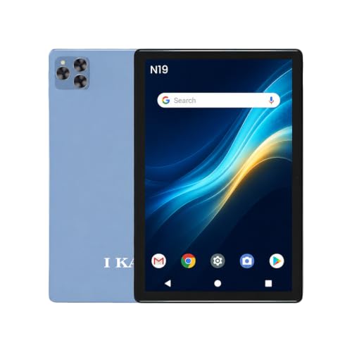 Image of IKALL N19 4G Calling Tablet, 10 Inch Display, 4GB RAM + 64GB Storage (Expandable) | Android Tablet with Octa-Core Processor, 13MP Rear Camera + 8MP Front Camera, 6000mAh Battery, WiFi, Dual SIM | Blue
