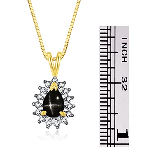 RYLOS Halo Pendant 14K Yellow Gold Necklace : Gemstone & Diamond Accent, 18 Chain - 6X4MM Tear Drop Birthstone Women's Jewelry - Timeless Elegance3
