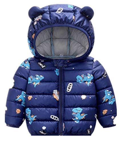 TOHD Baby Boys Girls Winter Coats Hoods Light Puffer Down Jacket Outwear (Navy,2-3 Years)