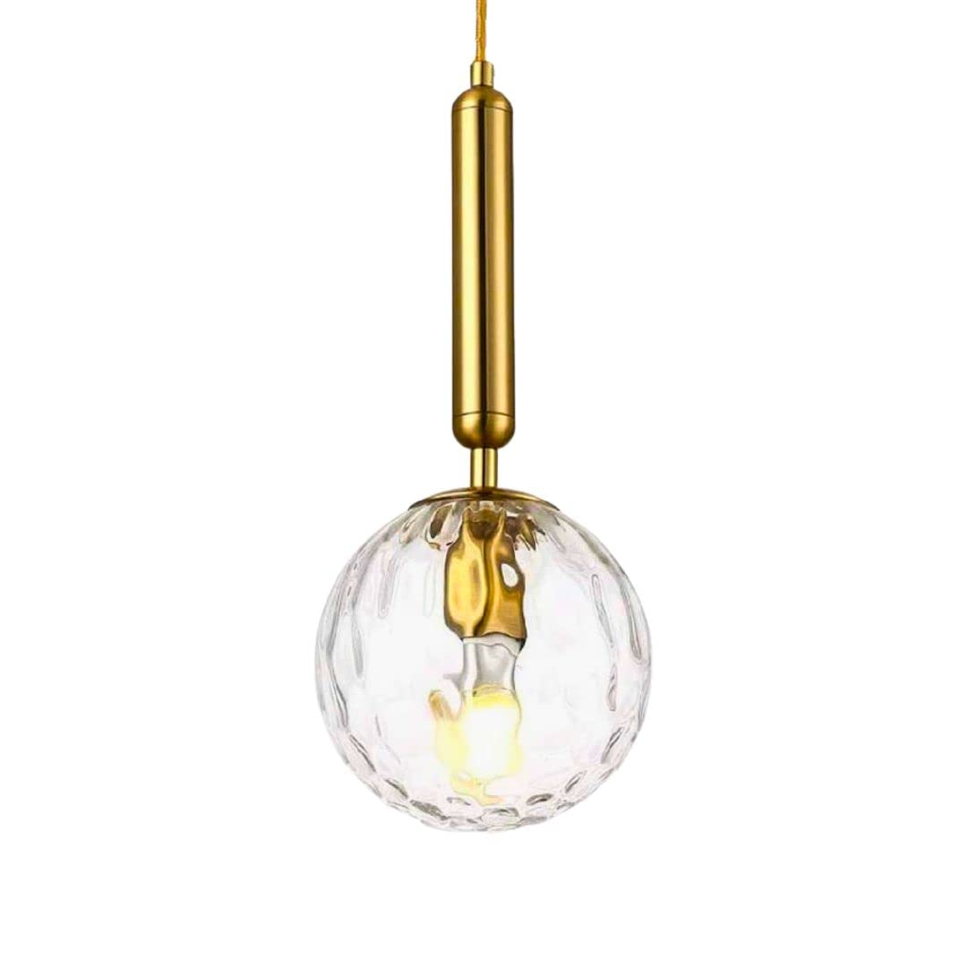 Mossodor Gold - No Bulb Modern Glass Globe Glass Pendant Light Lampshades For Ceiling Lights Ceiling Light Fitting Shade Lamp E27 Ceiling Light Vintage Lamp, Black, And Gold 20Cm For Kitchen Island, Dining Room, And Bedroom