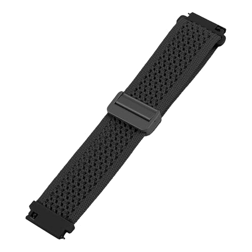 Image of ACM Watch Strap 20mm compatible with Compaq Q Watch Smartwatch | Woven Braided Magnetic Adjustable Luxury Belt Band