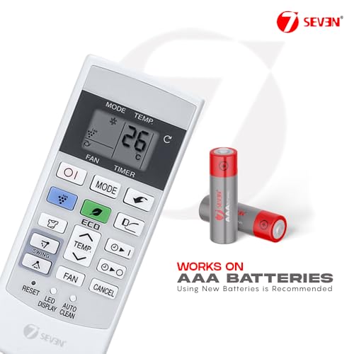 Image of 7SEVEN Compatible with Sharp AC Remote Control CRMC-A876JBEZ Model 156A Suitable for Split and Window 1 1.5 2 Ton Air Conditioner - Match Each Keys Exactly to Replicate Genuine Remote Function