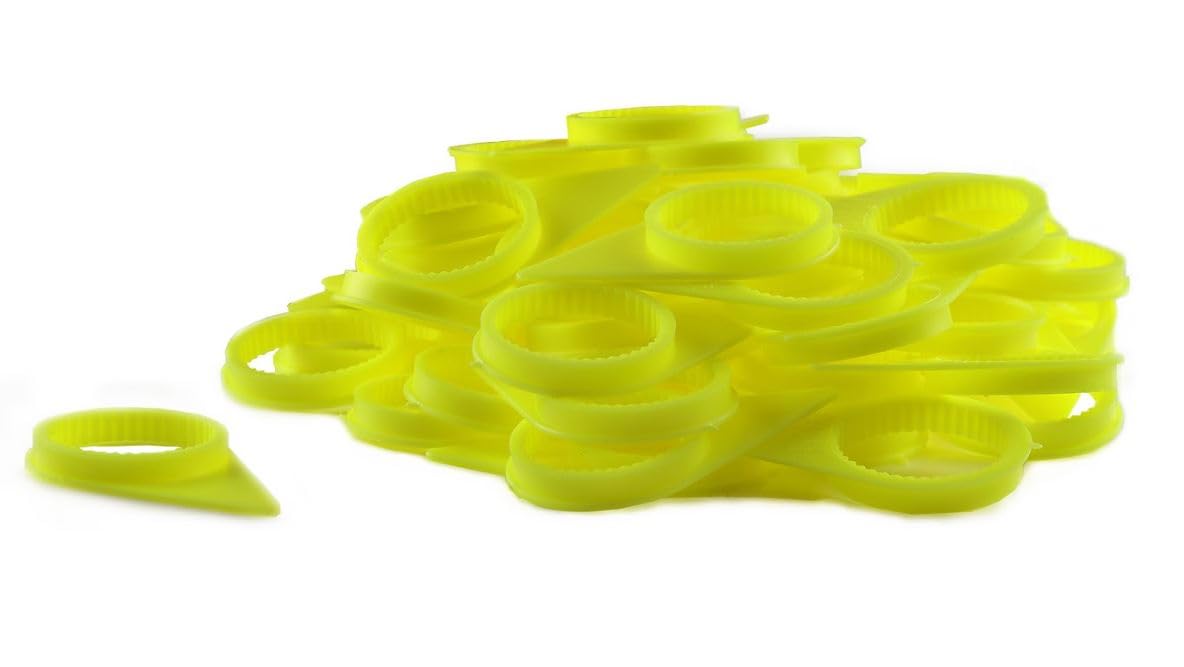 Bison Parts WNI30MM Wheel Nut Indicators 100-Pieces, 30 mm Size, Yellow