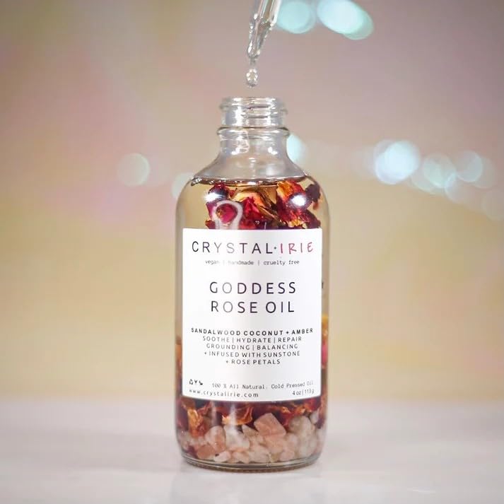 Crystal Irie Goddess Rose Body Oil - Lightweight Hydrating Oil