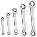 Klein Tools 68245 Reversible Ratcheting Box Wrench Set, Made in USA, 5-Piece, Black