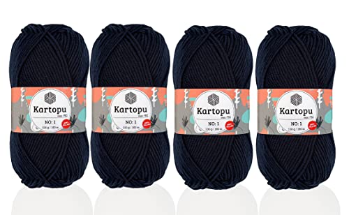 خيوط الغزل بوزن 100 غرام، طول 160 متر، اسود K633 من كارتوبو،...