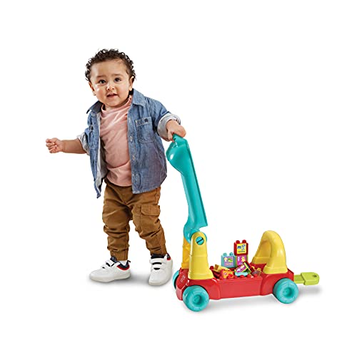 VTech Baby 4-in-1 Alphabet Train, Baby Walker with Lights, Sounds and Songs, Educational Toys Teaches Animals, Colours, Numbers and More, Preschool Learning Interactive Toy for 1 Year +, Multicolor