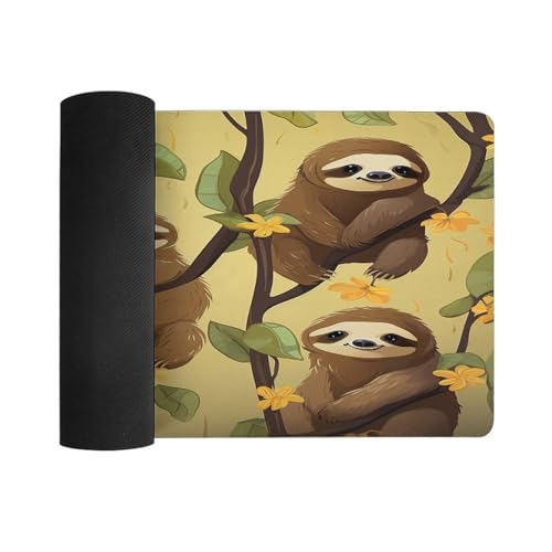 Cute Cartoon Sloths Desk Pad impermeable y antideslizante miniatura 3