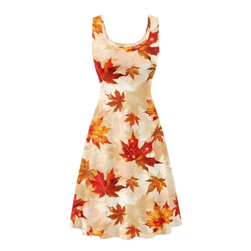 Image of Dreaweet Casual Sleeveless Dresses for Women Girls, Round Neck Tank Dresses with Pockets Summer Sundress Size XS-4XL