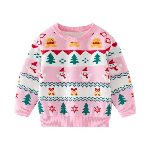 Image of Ugly Christmas Sweater for Girls Funny Xmas Knit Pullover Shirts Kids Child Holiday Jumper Tops Outfit 2-14 Years