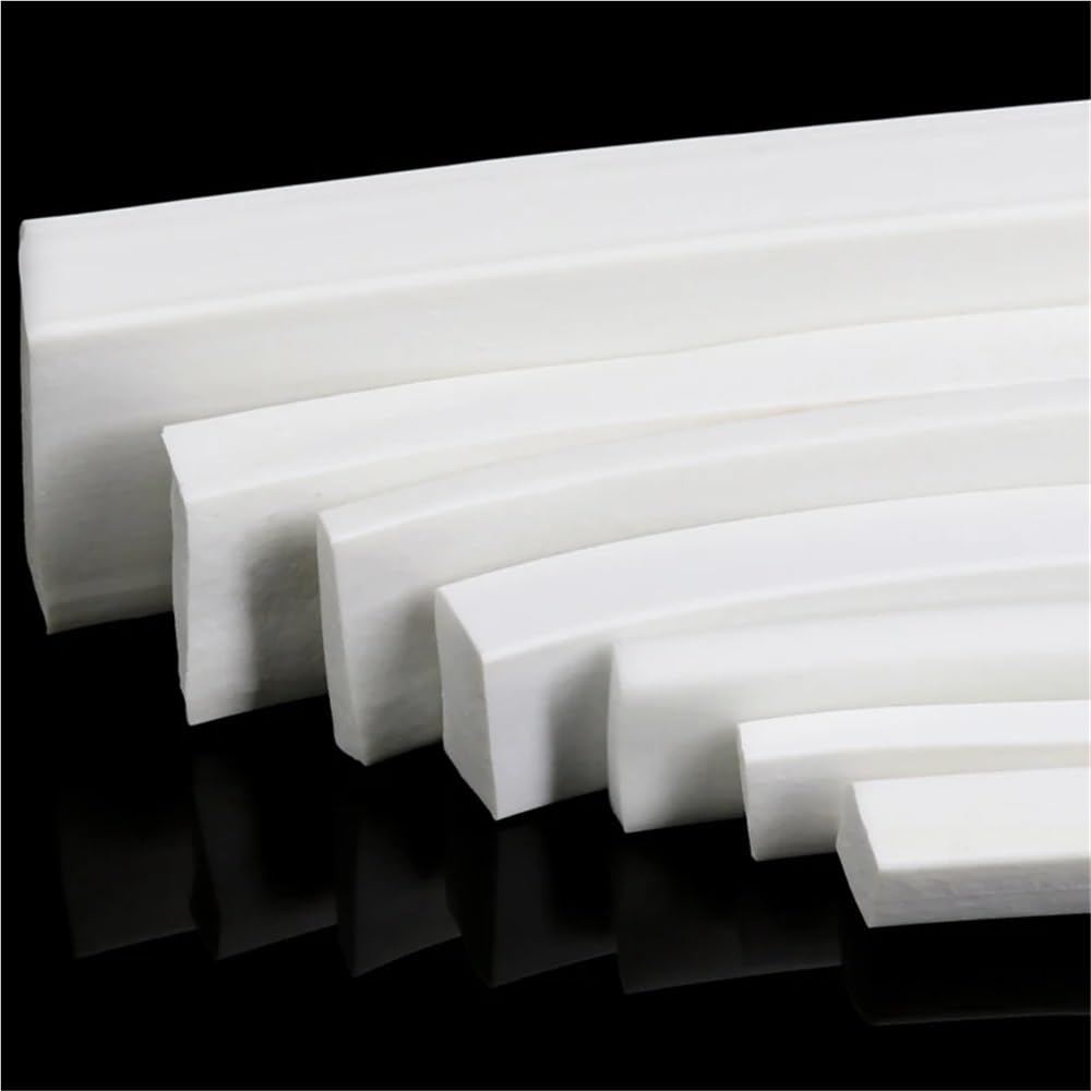 Tira de gomaespuma Tira de sellado cuadrada espuma silicona blanca, junta for puertas y ventanas, 1 unidad(5M*15MM*20MM)