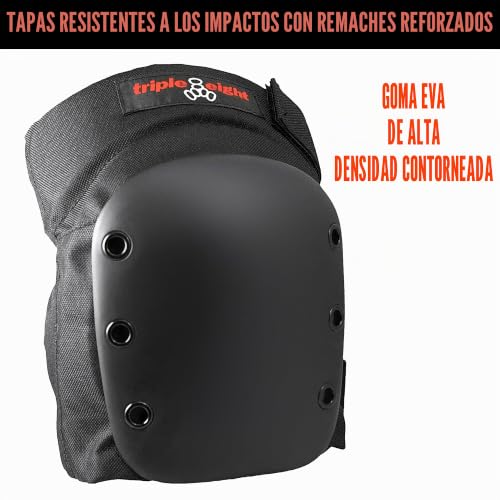 Rodilleras Triple Eight negras tamaño S para evitar golpes en las caídas 2