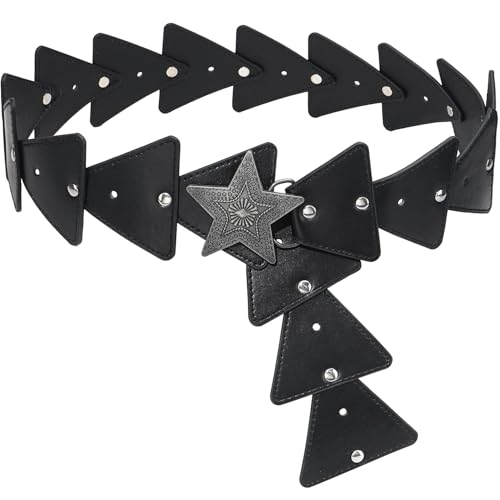 Women Western Wide Leather Belt Vintage Boho Waist Belt for Dresses Jeans