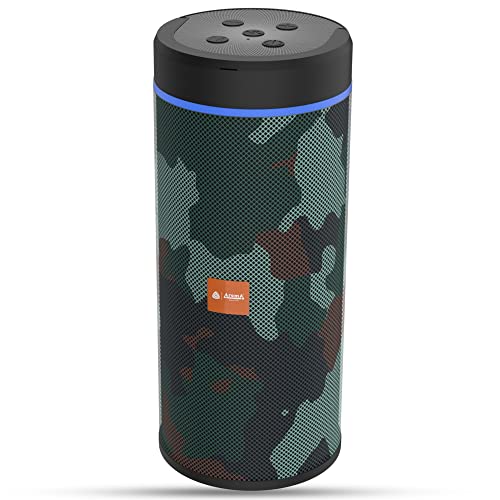 Aroma® Studio 34 Energy 10W Bluetooth Speaker Hi-fi Stereo Sound Surround Upto 10 Hours Playback, Best for Mobile, Laptop/PC, Ipad, Media Players with Multi Modes Aux/TF Card/USB Drive (Army)