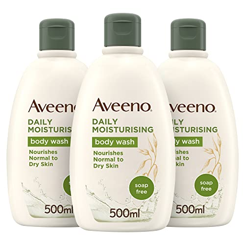 Aveeno Daily Moisturising Body Wash Bundle (3x 500ml), Gentle Wash with Soothing Colloidal Oatmeal, Nourishing Cleanser for Sensitive and Normal to Dry Skin