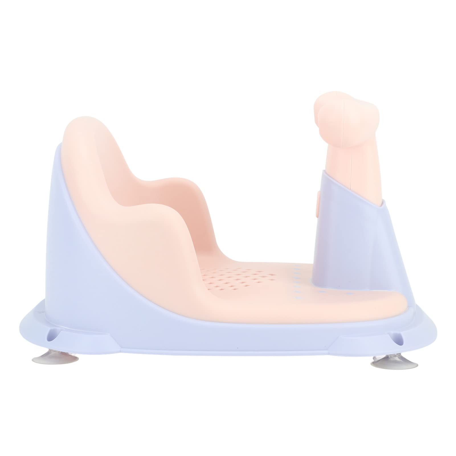 Sedile da Bagno per Neonati con Ventose - Pulsante Pompa Acqua - Supporto Posteriore Regolabile - Materiale Sicuro e Alla Moda - per la Festa del Nascituro (Viola)