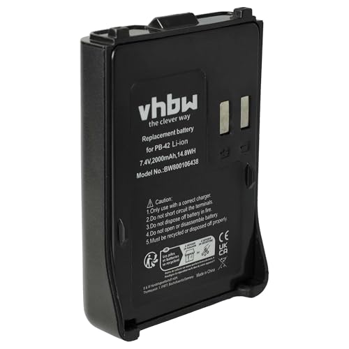 batteria compatibile con Kenwood TH-F6 TH-F6A TH-F6E TH-F7 TH-F7A TH-F7E TH-FTE radio 2000mAh 7.4V Li-Ion