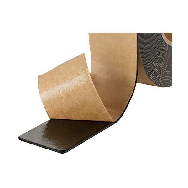 Poppstar doppelseitiges Butyl Klebeband (10m x 50mm x 1,6mm) Dichtband selbstklebend schwarz – Bild 3