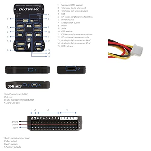 Image of Pixhawk 2.4.8 Drone Flight Controller PX4 32 Bit Autopilot Flight Control Board