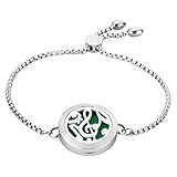 ☞ Top Premium - 316L Edelstahl – Der Anhänger ist aus hochwertigem 316L Edelstahl für lange Lebensdauer, Haltbarkeit, perfekt für Sie. Das Armband ist verstellbar.