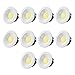 Downlight Led Empotrable, 3W Foco Empotrable LED Mini Downlight de Techo con Transformador para Gabinete de Vino, Gabinete de Joyería, 10PCS