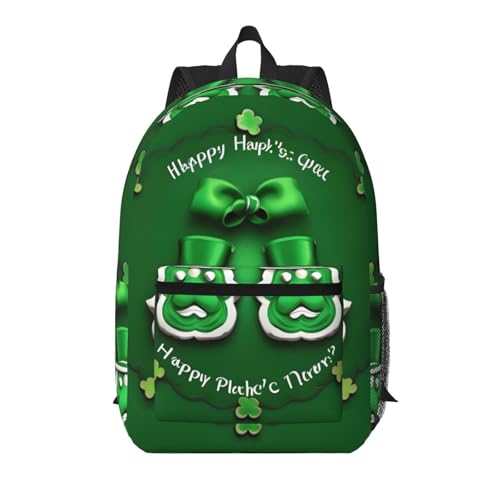 Sac à dos imprimé Happy St. Patrick's Day avec grand volume