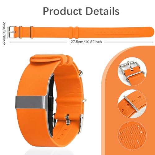CKONXE Silicone Loop Strap Compatible with Hume Health Band, Soft Silicone Replacement Band Adjustable Clasp Buckle Closure Strap Wristband for Fitness Tracker & Activity Monitor