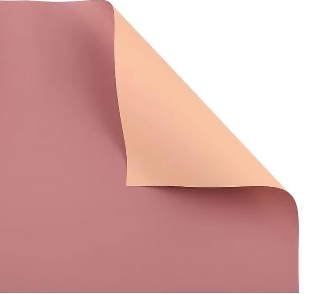 Velme Craft Premium Dual Tone Flower Wrapping Paper Sheets,10 pcs | Thick Waterproof Matte Bouquet Wrapping Paper for Floral Arrangements Gift Wrapping DIY Crafts Wedding Birthday (Rose & Peach)-image-7