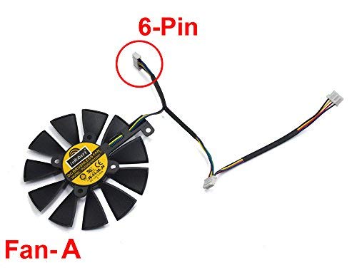 inRobert PLD09210S12HH Scheda Grafica Ventola di Raffreddamento per ASUS Strix R9 390 X 390 RX 480 RX 580 GTX 980 Ti 1060 1070 1080 Gaming Graphic Card Fan-A(6pin)