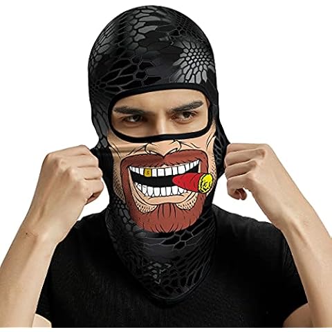 Cody Lundin Sturmhaube Vollgesichtsmaske Cool Sonnenschutz Abdeckung Maske Langer Hals Atmungsaktiv Ski Motorrad Maske für Männer Frauen Halloween Cosplay Outdoor Sport Radfahren Wandern Cover