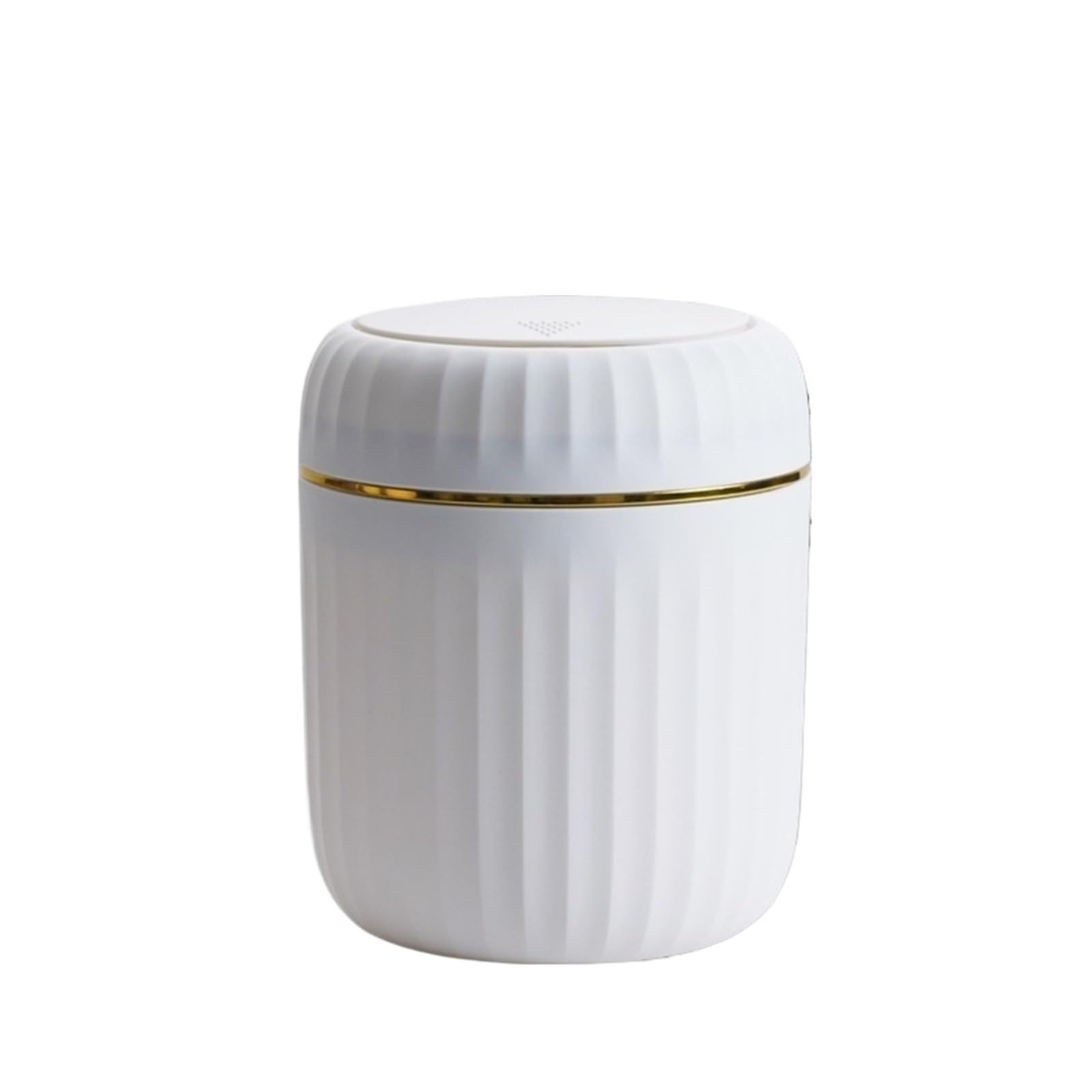 Mini Press Lid Wastebasket, Swing- Mini Desk Trash Can Multicolor 13x16.5cm(White)