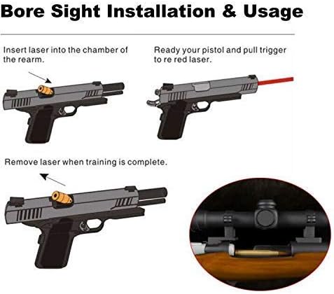 Miniatura 4 de Mira láser para 0.45 ACP, visor de punto rojo de caza con 4 baterías (2 baterías de juego)
