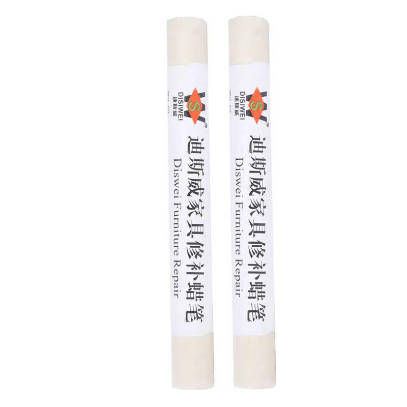 Yantinos 2pcs Furniture Paint Floor Repair Crayon Scratch Patch Paint Pen Wood Composite Repairing Material 4.3 x 0.5in - (Color: Su Xiangtong)