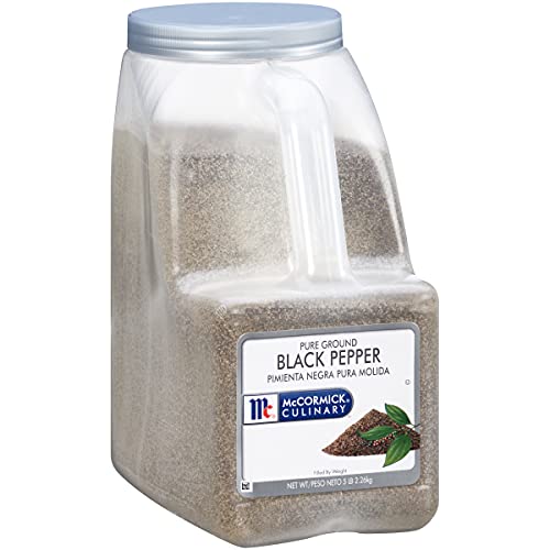 Image of McCormick Culinary Pure Ground Black Pepper, 5 lb - One 5 Pound Container of Bulk Ground Black Pepper, Perfect for Chefs and Pepper Shaker Refills