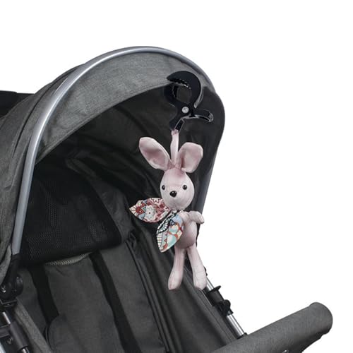 4 Stück Kinderwagen Klammern,klammern Kinderwagen,Kinderwagen Clips,Universal,zur Befestigung,für Kinderwagen,Liegestühle,Rollstühle (Schwarz)