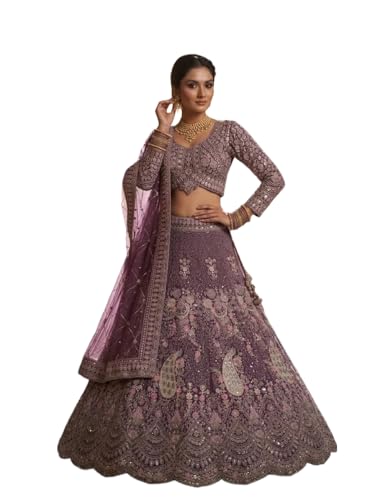 Image of Lehenga choli For Womens and Girls Soft Butterfly Net Lehenga Choli with Coding Sequins Work Dupatta | Semi Stitched Designer Ethnic Set