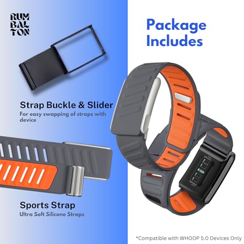 Image of Premium Sports Strap for Whoop 5.0 - One & Peak 2025 Released Band Replacement Strap Accessory | Ultra Soft Felt | Sweat Resistant, Silicone Band for Fitness, Workouts (Device Not Included)