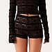 Women's Floral Lace Shorts Elastic Waist Bodycon Fit Semi See Through Booty Shorts for Under Dress (Black, M)