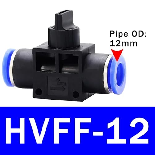 Conector de empuje rápido de 2 vías HVFF-12 para manguera de 12mm en sistemas de aire 3