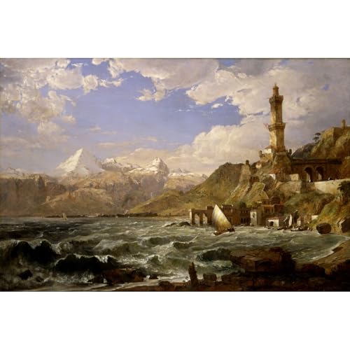 Toile roulée Cropsey décoration murale unique pour réveiller un salon blanc