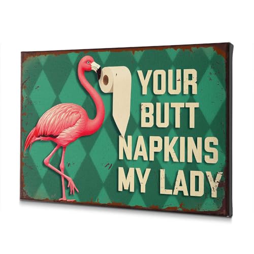 Cadre flamant rose drôle Your Butt Towels My Lady pour une routine joyeuse